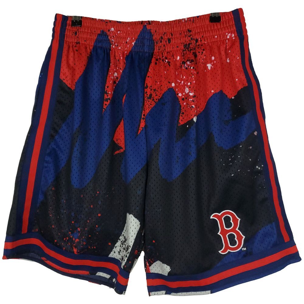 Boston Red Sox Mitchell & Ness MLB L Large Jersey‎ Shorts Black Red Blue NWT